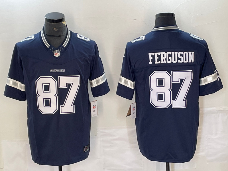Men's Dallas Cowboys Jake Ferguson #87 Navy Jersey